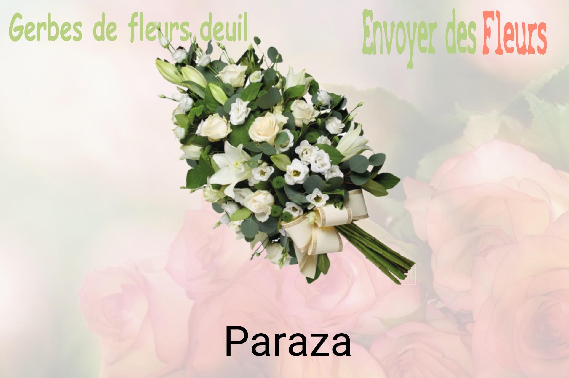 Gerbe de fleurs de deuil livrée à Paraza